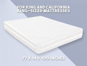 img 2 attached to Protective Storage Solution: Juvale Clear Plastic Mattress Storage Bags for California King and King-Size (2 Pack)
