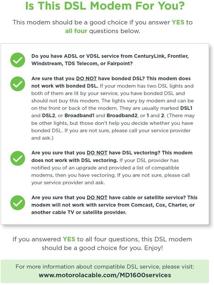 img 4 attached to 📡 MD1600 - Motorola VDSL2/ADSL2+ Modem + WiFi AC1600 Gigabit Router for Frontier and Other DSL Providers (Non-Bonded, Non-Vectoring DSL)