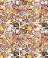 🐚 sandy seashells gift wrap (flat sheet - 24&#34; x 6&#39;) logo