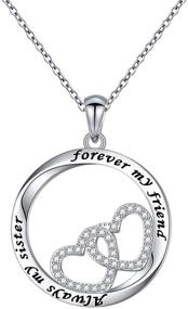 img 4 attached to 👭 DAOCHONG S925 Sterling Silver Sister Friendship Necklace: Heart Pendant BFF Gift for Women & Teens