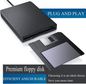 img 3 attached to 🖥️ USB Floppy Disk Reader, External 3.5-inch Floppy Disk Drive, Portable 1.44 MB FDD for PC Windows 2000/XP/7/8, Plug and Play, No Additional Driver Required (Black)