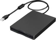 🖥️ usb floppy disk reader, external 3.5-inch floppy disk drive, portable 1.44 mb fdd for pc windows 2000/xp/7/8, plug and play, no additional driver required (black) logo