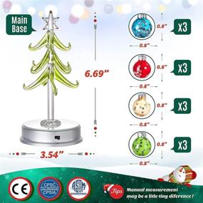 img 3 attached to HappySpot Miniature Christmas Ornaments Decorations Seasonal Decor