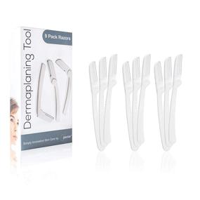 img 4 attached to Dermaplaning Tool Set (9-Pack) – User-Friendly Dermaplane Razor For Face – Convenient Hair Remover Blade for Eyebrows and Peach Fuzz – Women's Facial Shaver – Exfoliates and Smooths Skin