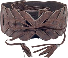 img 3 attached to 👸 Elegant EVogues Braided Elastic Fashion Brown Women's Accessories for Effortless Style