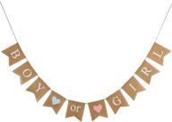 innoru(tm boy or girl burlap banner: perfect decoration for gender reveal party and baby shower celebrations logo