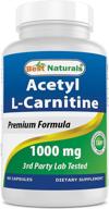 💪 boost energy and mental focus with best naturals acetyl l-carnitine 1000mg capsules – 60 count pack logo