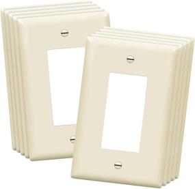 img 4 attached to 🧱 ENERLITES Decorator Outlet Wall Plate 1-Gang, Glossy Light Almond (10 Pack) - Unbreakable Polycarbonate, UL Listed