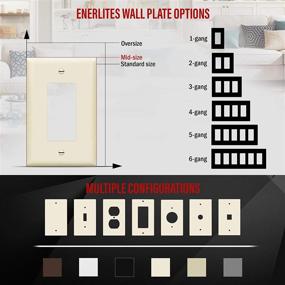 img 2 attached to 🧱 ENERLITES Decorator Outlet Wall Plate 1-Gang, Glossy Light Almond (10 Pack) - Unbreakable Polycarbonate, UL Listed