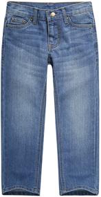 img 4 attached to UNACOO Jeans Elastic Waistband Blackened Boys' Clothing in Jeans