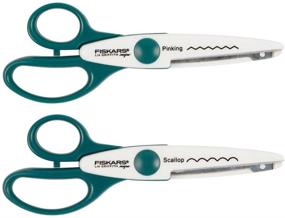 img 4 attached to 📎 Fiskars Lia Griffith Paper Edgers (2 Pack) - Discover the Chic Teal Green/White Design