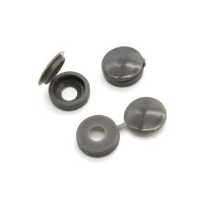 img 2 attached to 600 Pcs Plastic Hinged Screw Cover Caps Fold Screw Snap Covers Washer Flip Tops (Dark Gray)