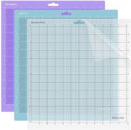 🔪 realike 12x12 cutting mat: gridded adhesive non-slip cut mat for cricut maker 3/maker/explore 3/air 2/air/one - 3 mats included, perfect for crafts, quilting, sewing, and all arts (variety) logo