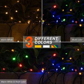 img 3 attached to 🎄 Outdoor Solar Christmas Lights - 66ft Color Changing 200LED Waterproof Solar String Lights with 11 Modes for Christmas Tree, Garden, Patio - Festive Outdoor Christmas Decorations