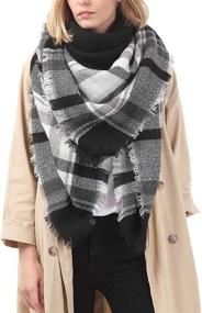 img 2 attached to 🧣 Zando Stylish Blanket Oversized Scarves: The Must-Have Women's Accessory for Scarves & Wraps