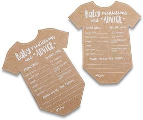 img 4 attached to 👶 Kate Aspen Baby Prediction/Advice Card, Shower Game (Set of 50) Mug - Stylish Kraft and White Design