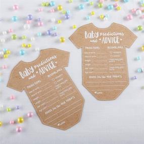 img 3 attached to 👶 Kate Aspen Baby Prediction/Advice Card, Shower Game (Set of 50) Mug - Stylish Kraft and White Design