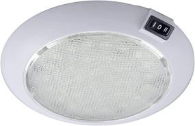 img 2 attached to 🚤 Advanced LED 5 1/2" White Plastic Nav Dome Light with White and Red LEDs - Marine, Boat, RV, Camper, Truck, Trailer Lighting Solution with UV Inhibitors to Prevent Discoloration