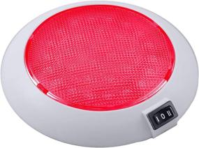 img 1 attached to 🚤 Advanced LED 5 1/2" White Plastic Nav Dome Light with White and Red LEDs - Marine, Boat, RV, Camper, Truck, Trailer Lighting Solution with UV Inhibitors to Prevent Discoloration
