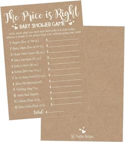 img 4 attached to 👶 25 Rustic Baby Shower Game Ideas: Guess The Price, Gender Neutral Activities and Funny Questions - Perfect for Boys, Girls, Couples; Includes Cards, Decorations, and Supplies