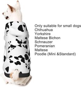 img 2 attached to 🐶 Dalmatian Print Dog Hoodie Costume - Dog Sweater Hoodie Sweatshirts Pullover Pet Clothes, Soft Cotton Coat Only for Small Dogs, Puppy, Chihuahua - Suitable for Boy Girl Dogs and Cats