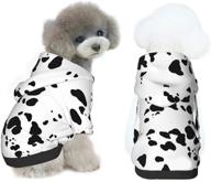 🐶 dalmatian print dog hoodie costume - dog sweater hoodie sweatshirts pullover pet clothes, soft cotton coat only for small dogs, puppy, chihuahua - suitable for boy girl dogs and cats logo