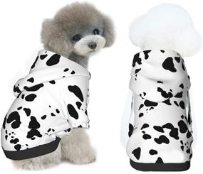 img 4 attached to 🐶 Dalmatian Print Dog Hoodie Costume - Dog Sweater Hoodie Sweatshirts Pullover Pet Clothes, Soft Cotton Coat Only for Small Dogs, Puppy, Chihuahua - Suitable for Boy Girl Dogs and Cats