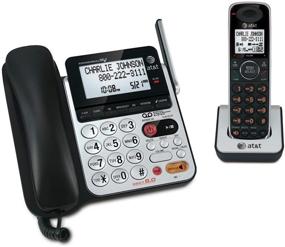 img 1 attached to 📞 AT&T 84100 DECT 6.0 Corded/Cordless Phone, Black/Silver, 1 Base & 1 Handset - Enhanced SEO-compatible Product Name