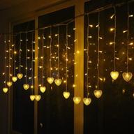 lainin 4m 96 leds 18p hearts love shape led string curtain light: festive decoration for christmas, weddings, and parties! logo