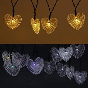 img 2 attached to Lainin 4M 96 LEDS 18P Hearts Love Shape LED String Curtain Light: Festive Decoration for Christmas, Weddings, and Parties!