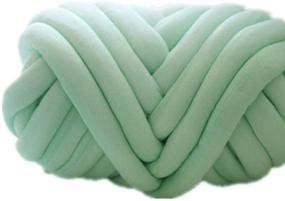 img 4 attached to 🧶 Light Green Chunky Yarn: 2 lbs, 67 Yards, Heavy Braid Cotton Blanket Arm Knitting Yarn - Perfect for Handmade DIY Throw Blankets, Pet Beds, and More! Easily Washable (Light Green, 2 lbs)