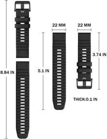 img 1 attached to Силиконовый совместимый ремешок для часов Forerunner Instinct