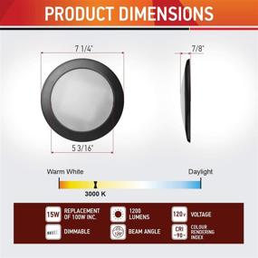 img 2 attached to OSTWIN Light Dimmable Equivalent 1200Lm 3000K Finish ETL