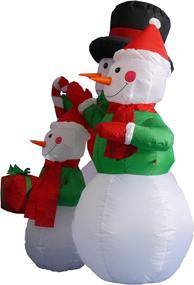 img 2 attached to 🎄 Add Joy to Your Holiday Season with BZB Goods 4ft Tall Christmas Inflatable Snowman - LED Lights & Fun Decor for Indoor/Outdoor Use!