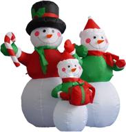 🎄 add joy to your holiday season with bzb goods 4ft tall christmas inflatable snowman - led lights & fun decor for indoor/outdoor use! logo