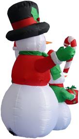 img 1 attached to 🎄 Add Joy to Your Holiday Season with BZB Goods 4ft Tall Christmas Inflatable Snowman - LED Lights & Fun Decor for Indoor/Outdoor Use!