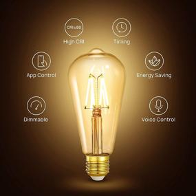 img 3 attached to 💡 Enhance Your Lighting with Linkind Smart Filament Light Pack 2