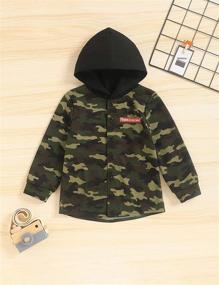 img 3 attached to Boys' Outdoor Clothing with Little Camouflage Hoodie Sleeve