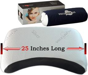 img 2 attached to Enhance Your Sleep Experience with VISCO LOVE Silver Sleep Luna Thick (Large Adult) Orthopedic and Neck Support Memory Foam Pillow+