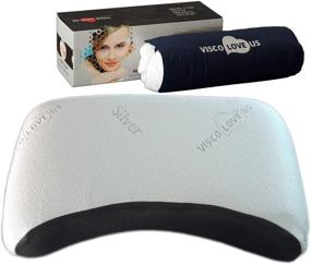 img 3 attached to Enhance Your Sleep Experience with VISCO LOVE Silver Sleep Luna Thick (Large Adult) Orthopedic and Neck Support Memory Foam Pillow+