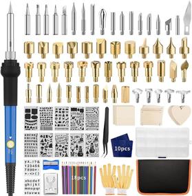 img 4 attached to Professional Wood Burning Kit - 113pcs Adjustable Temperature Wood Burner Tools Set with Soldering Iron for Embossing, Carving - Perfect for DIY Crafts, Adults, Beginners