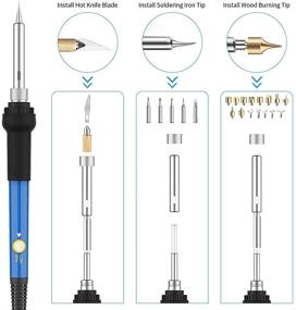 img 2 attached to Professional Wood Burning Kit - 113pcs Adjustable Temperature Wood Burner Tools Set with Soldering Iron for Embossing, Carving - Perfect for DIY Crafts, Adults, Beginners