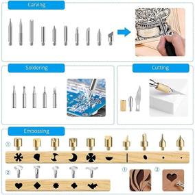 img 1 attached to Professional Wood Burning Kit - 113pcs Adjustable Temperature Wood Burner Tools Set with Soldering Iron for Embossing, Carving - Perfect for DIY Crafts, Adults, Beginners