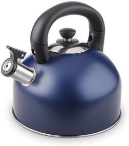 img 4 attached to 🔵 Blue 3.2L Stainless Steel Tea Kettle Stovetop Whistling Tea Pot with Enhanced Boiling Speed – Suitable for All Heat Sources