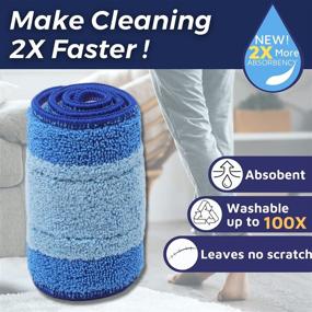 img 3 attached to 🧹 Bona Replacement Mop Pad: 6 Pack Microfiber Cleaning Pads for Spray Mop - Ideal for Multi-Surface, Hardwood, and Laminate Floors