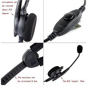 img 1 attached to 🎧 Advanced Adjustable Over-The-Head Earpiece Headset with Noise Cancelling Microphone, Compatible with Midland LXT630VP3, LXT600VP3, LXT500VP3, GXT1000VP4, GXT1050VP4, GXT1030VP4, T71VP3, 75-810, 75-822 Two-Way Radios