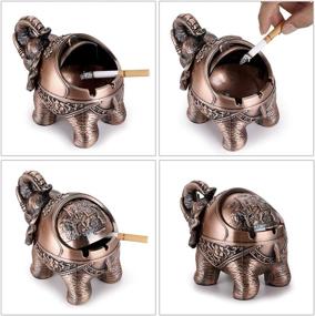 img 3 attached to 🐘 Hipiwe Ashtray - Windproof Elephant Design for Cigarettes