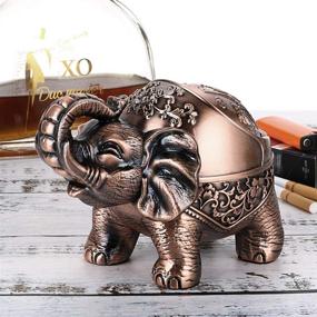 img 2 attached to 🐘 Hipiwe Ashtray - Windproof Elephant Design for Cigarettes