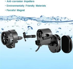 img 1 attached to 🌊 AQQA Wave Maker Pump: Enhancing Aquarium Circulation with 360° Rotatable Submersible Powerhead Pump