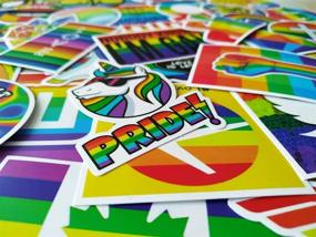 img 3 attached to 🌈 100-Pack Vibrant Rainbow Stickers for Laptop, Water Bottle, Car Bumper, and More – Celebrate Gay Pride with Colorful Rainbow Stickers for Planner, Skateboard, Snowboard, and Fridge
